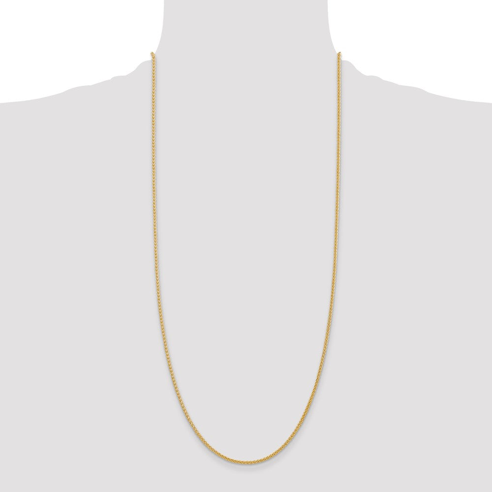 14K 2mm Semi-Solid Wheat with Lobster Clasp Chain