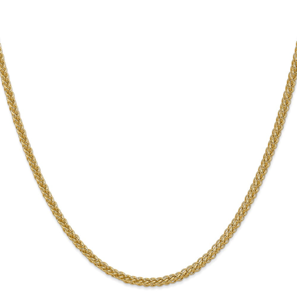 14K 2.6mm Semi-Solid 3-Wire Wheat with Lobster Clasp Chain