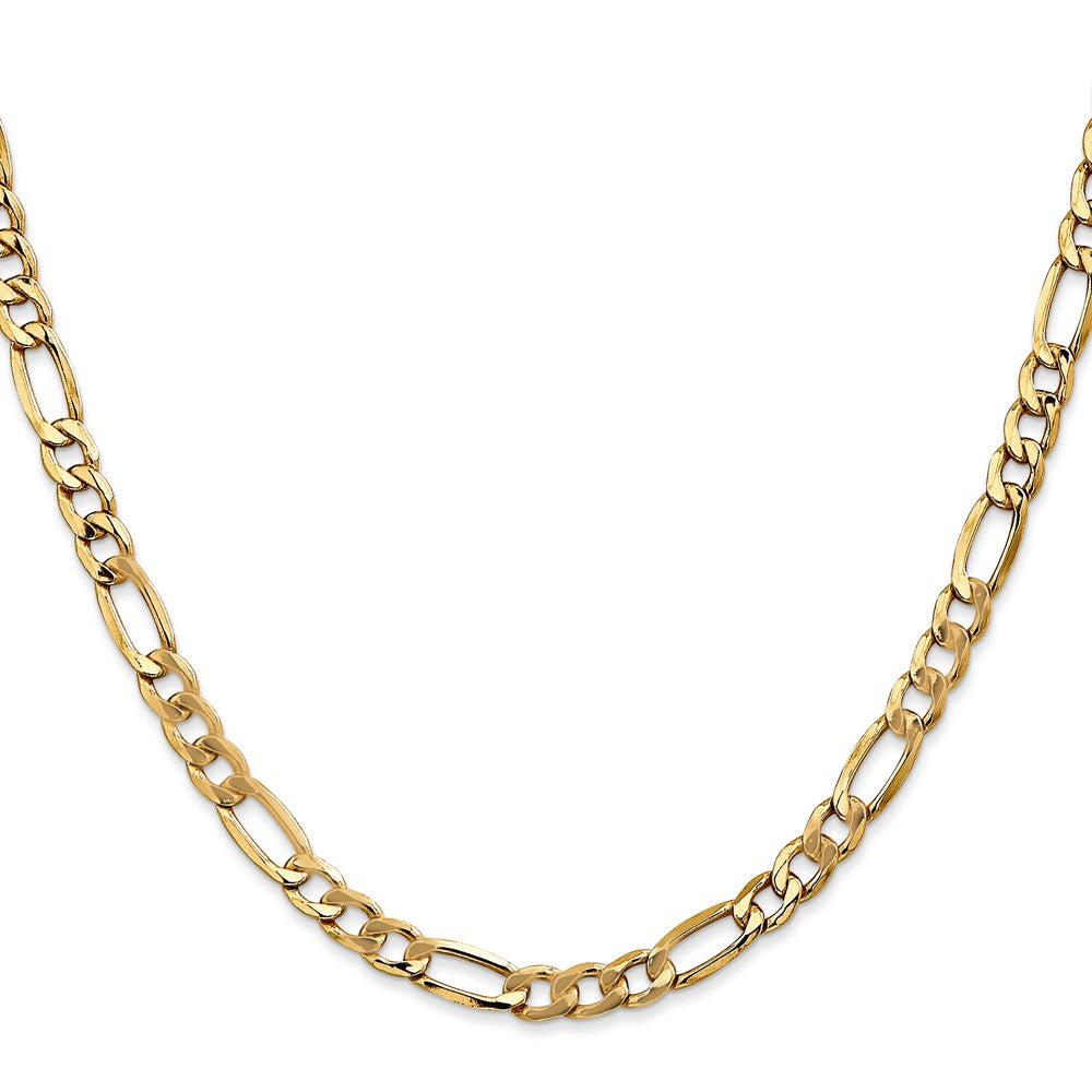 14K 5.75mm Semi-Solid Figaro with Lobster Clasp Chain
