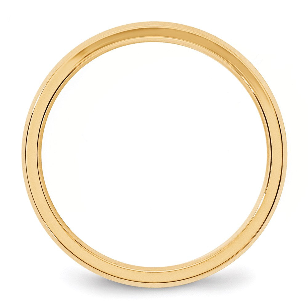 14k Yellow Gold 3mm Beveled Edge Comfort Fit Wedding Band