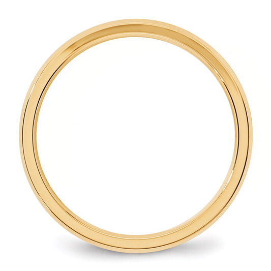 14k Yellow Gold 3mm Beveled Edge Comfort Fit Wedding Band