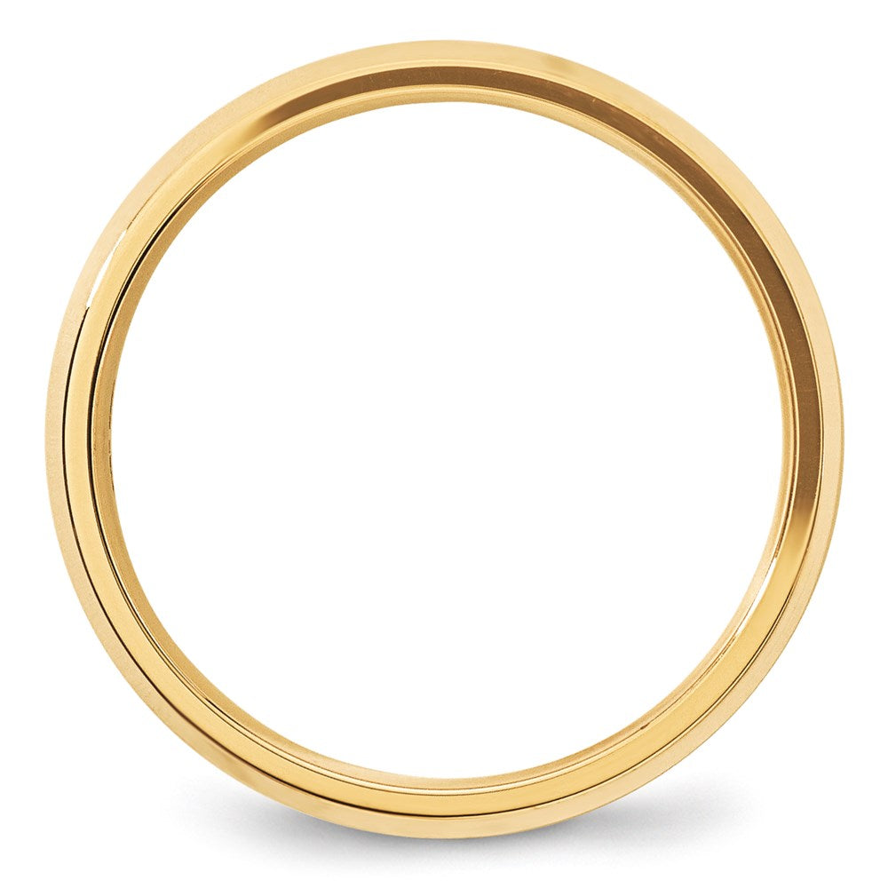 14k Yellow Gold 5mm Beveled Edge Comfort Fit Wedding Band