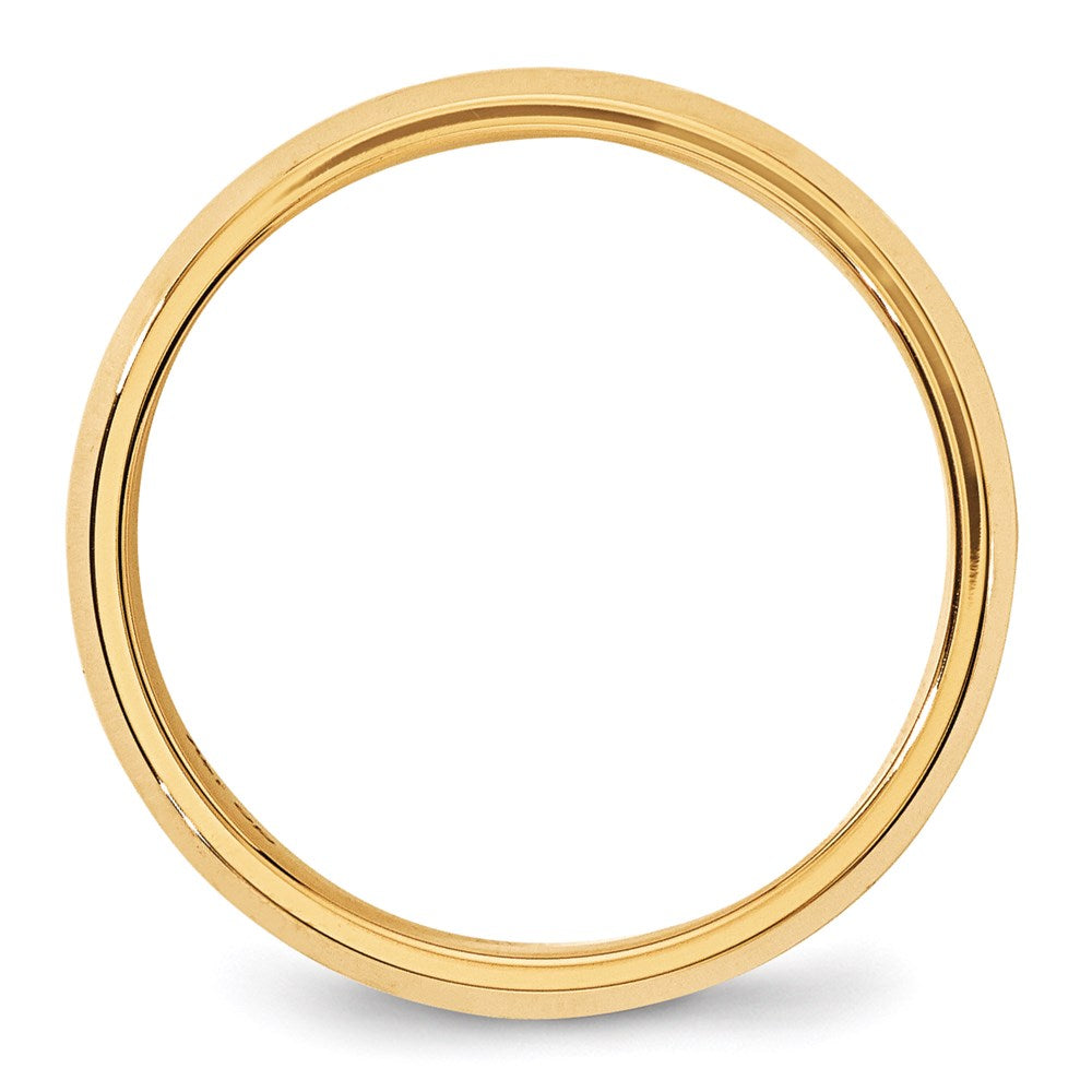 14k Yellow Gold 6mm Beveled Edge Comfort Fit Wedding Band