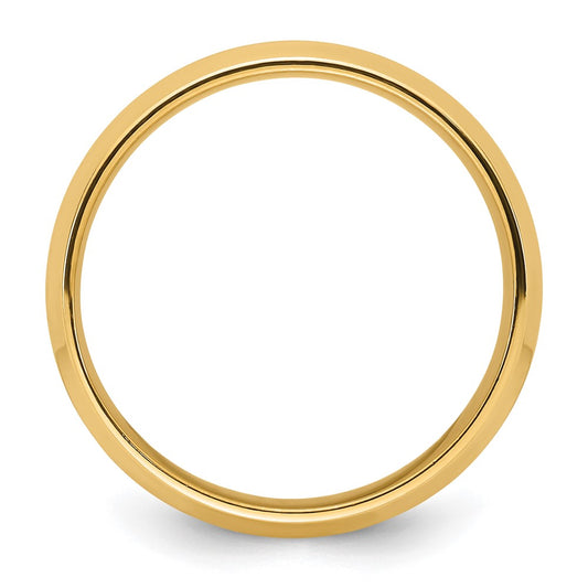 14k Yellow Gold 7mm Beveled Edge Comfort Fit Wedding Band