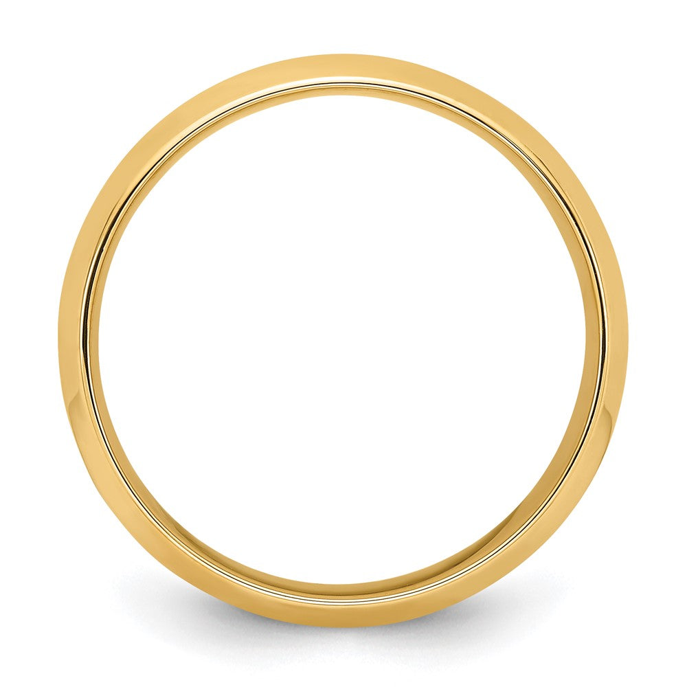 14k Yellow Gold 8mm Beveled Edge Comfort Fit Wedding Band