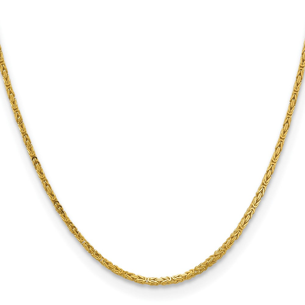 14K 2mm Byzantine with Lobster Clasp Chain
