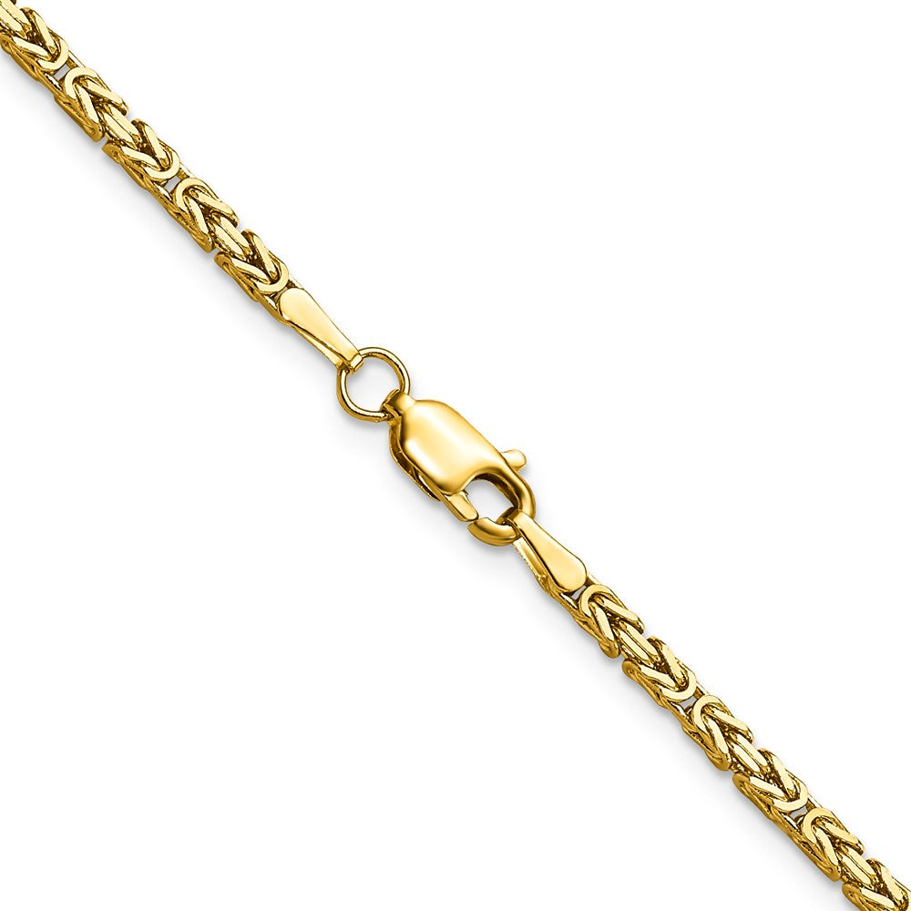 14K 2mm Byzantine with Lobster Clasp Chain