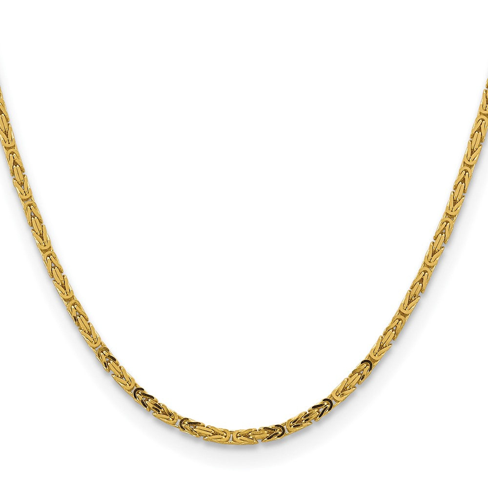 14K 2.5mm Byzantine with Lobster Clasp Chain