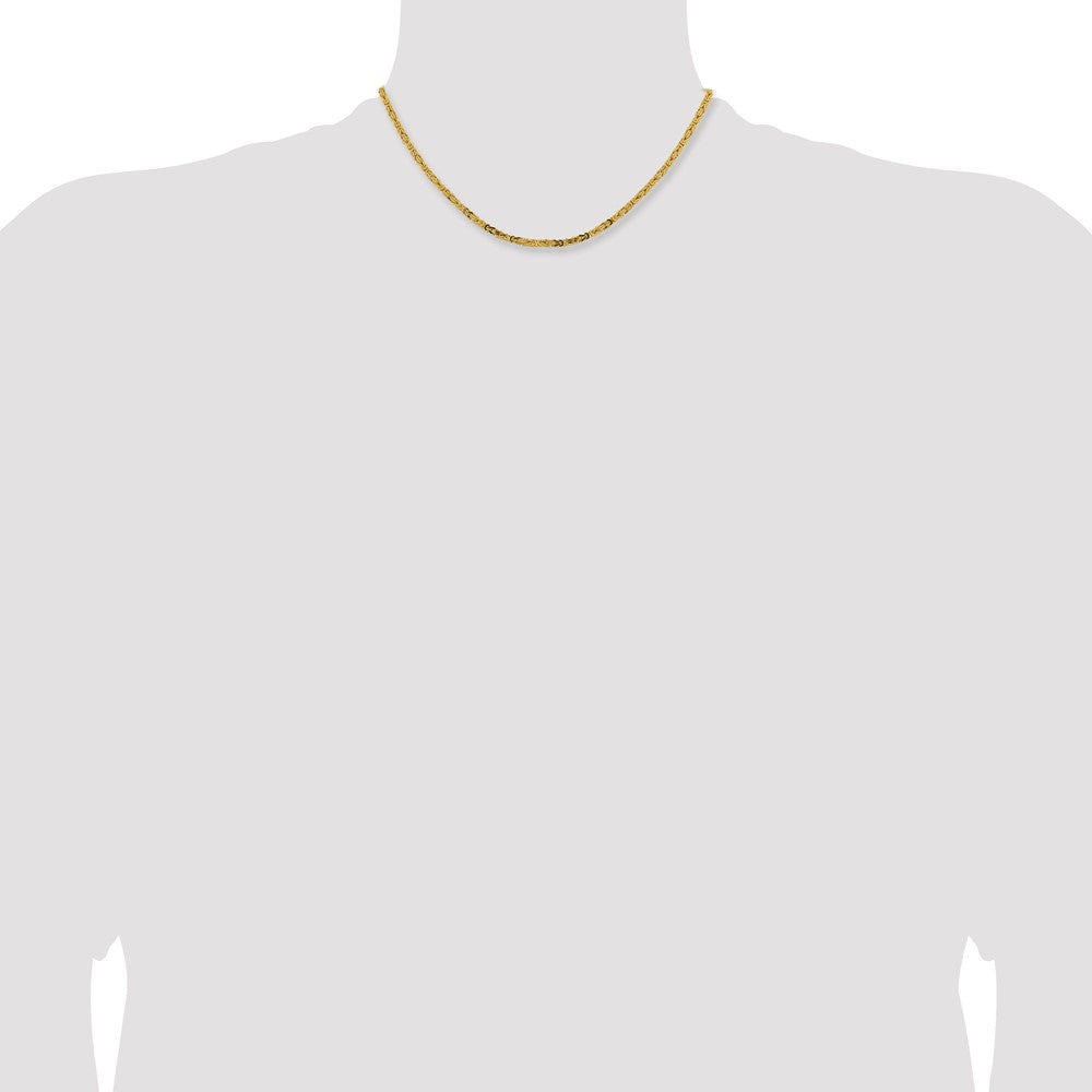 14K 2.5mm Byzantine with Lobster Clasp Chain