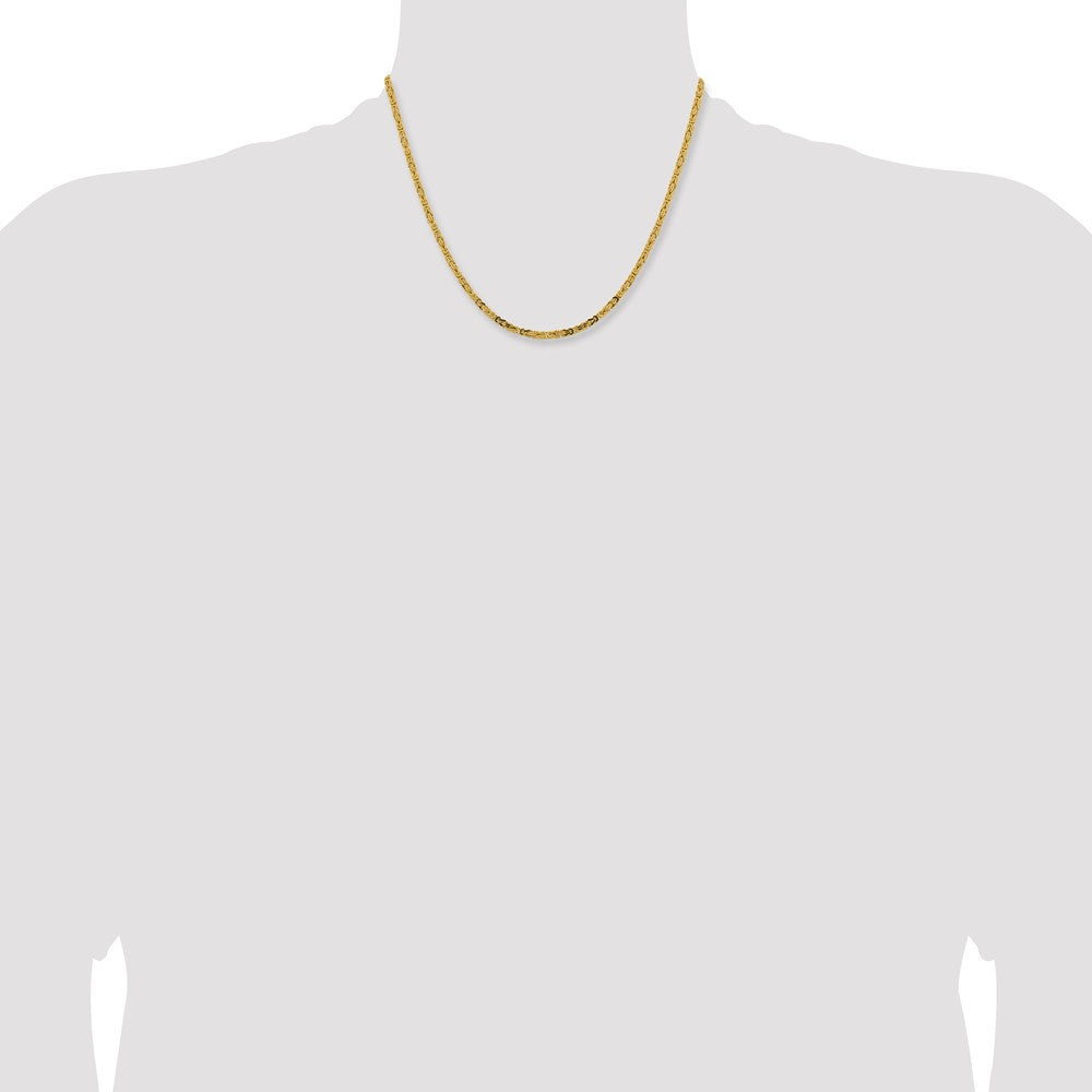 14K 2.5mm Byzantine with Lobster Clasp Chain