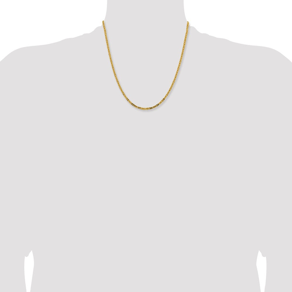14K 2.5mm Byzantine with Lobster Clasp Chain