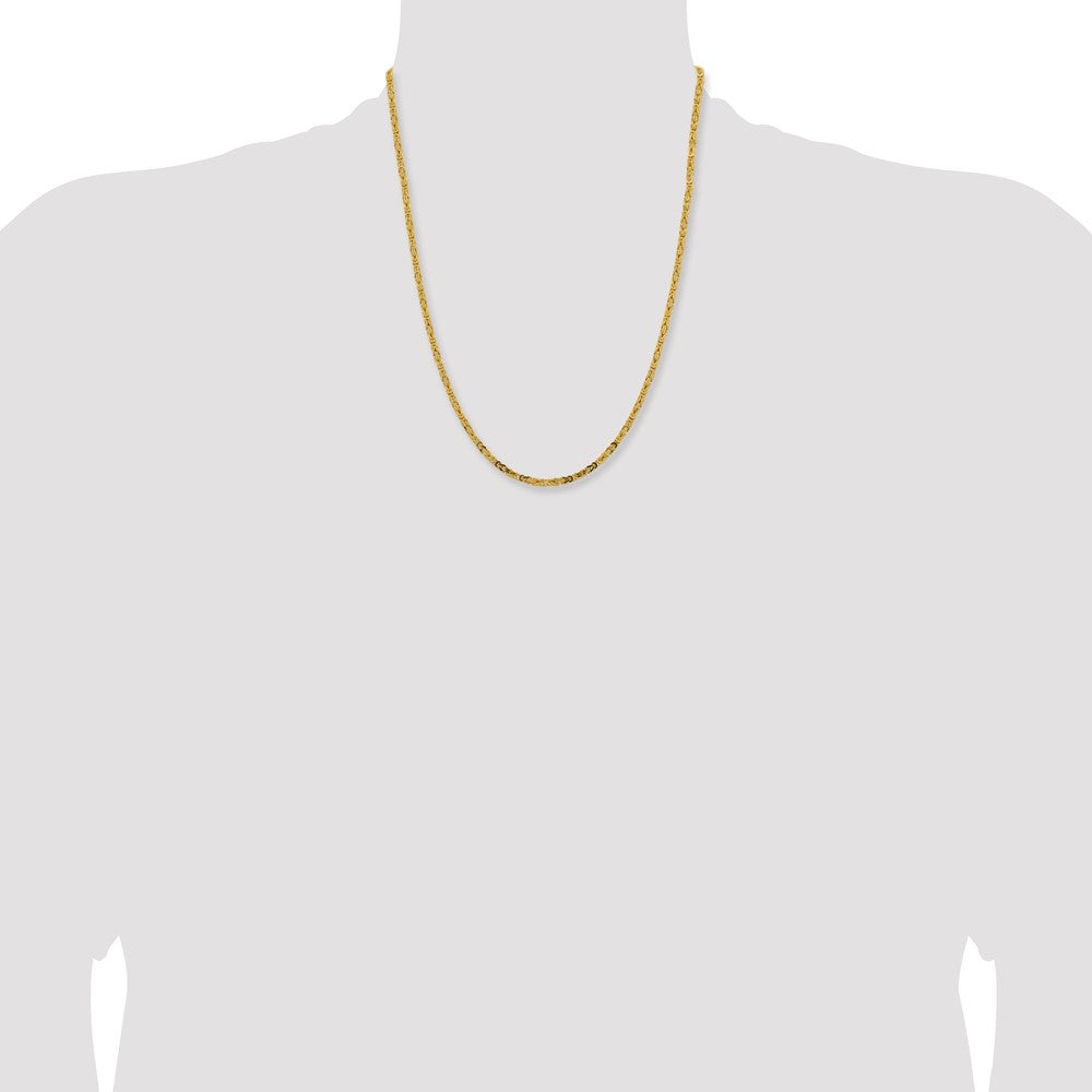 14K 2.5mm Byzantine with Lobster Clasp Chain