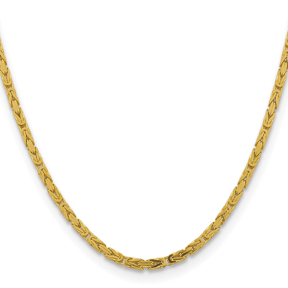14K 3.25mm Byzantine with Lobster Clasp Chain