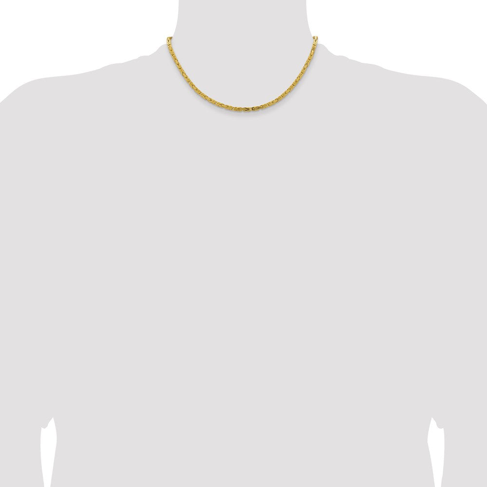 14K 3.25mm Byzantine with Lobster Clasp Chain