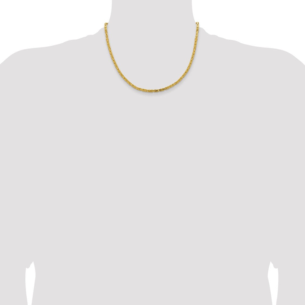 14K 3.25mm Byzantine with Lobster Clasp Chain