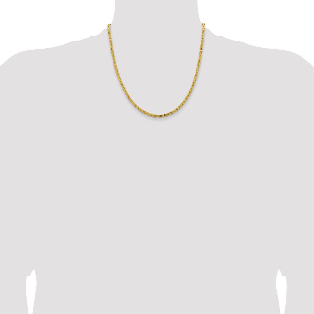 14K 3.25mm Byzantine with Lobster Clasp Chain