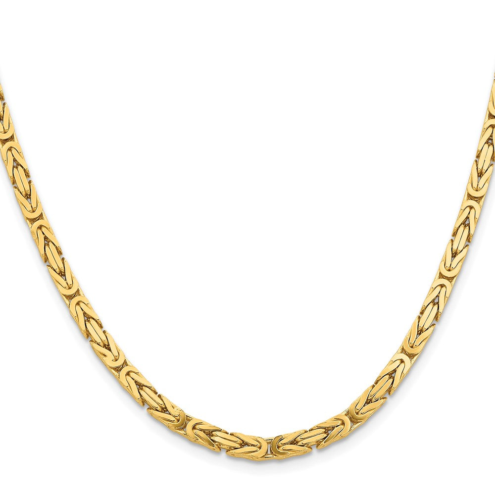 14K 4mm Byzantine with Lobster Clasp Chain