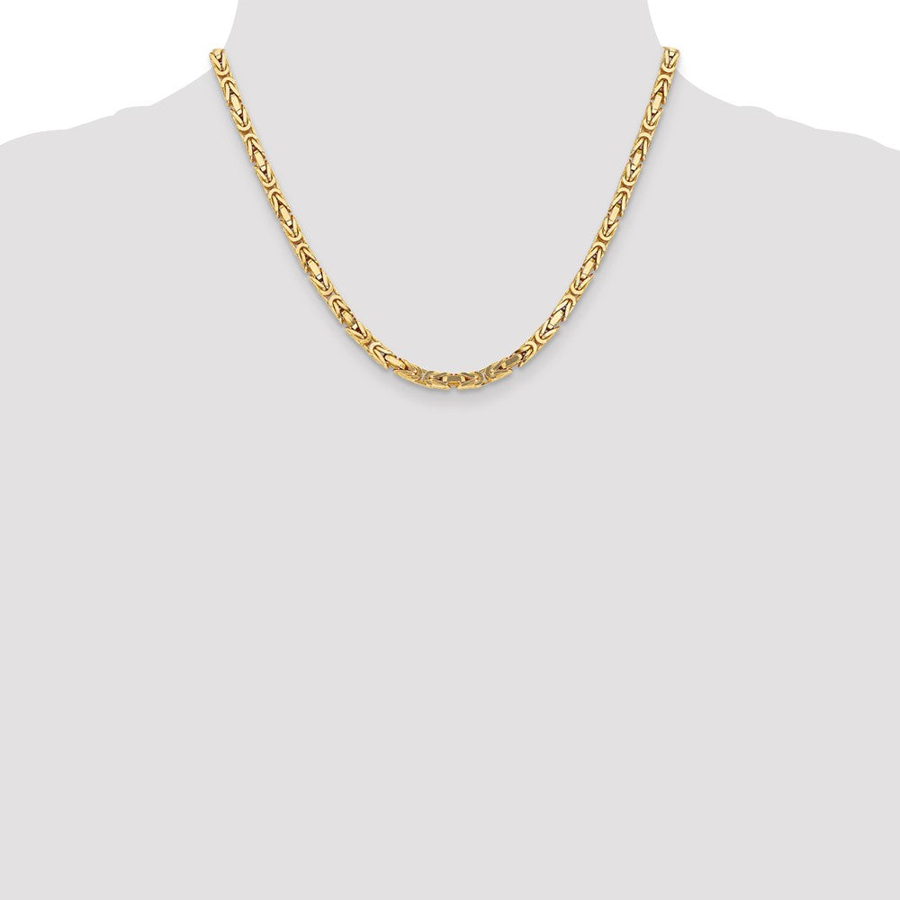 14K 4mm Byzantine with Lobster Clasp Chain