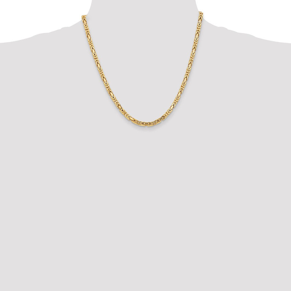 14K 4mm Byzantine with Lobster Clasp Chain