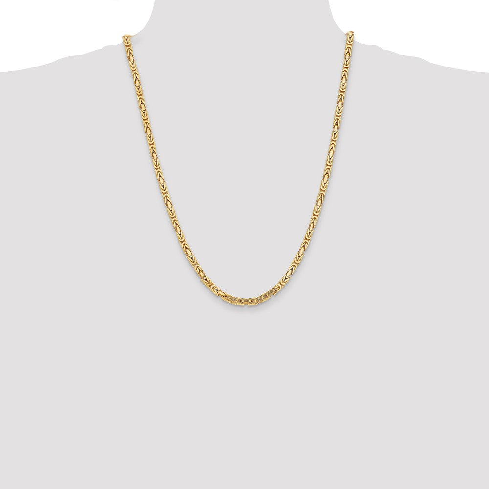 14K 4mm Byzantine with Lobster Clasp Chain