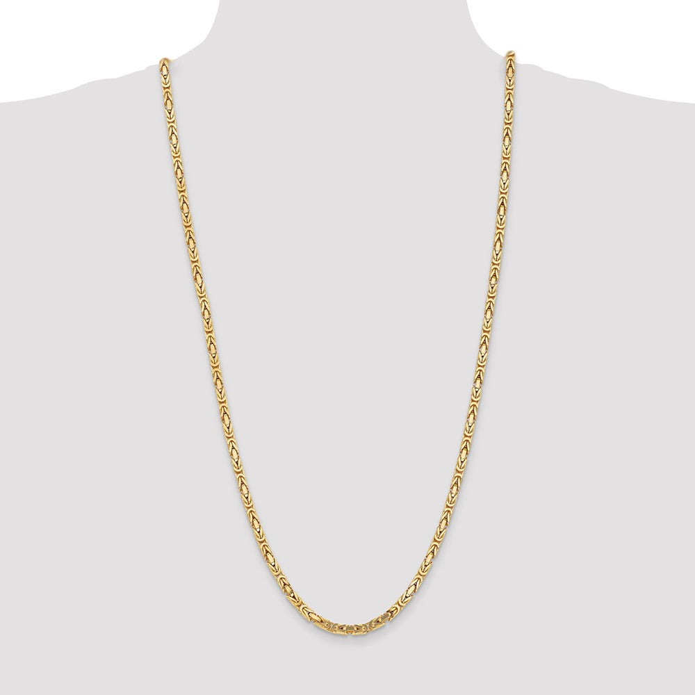 14K 4mm Byzantine with Lobster Clasp Chain
