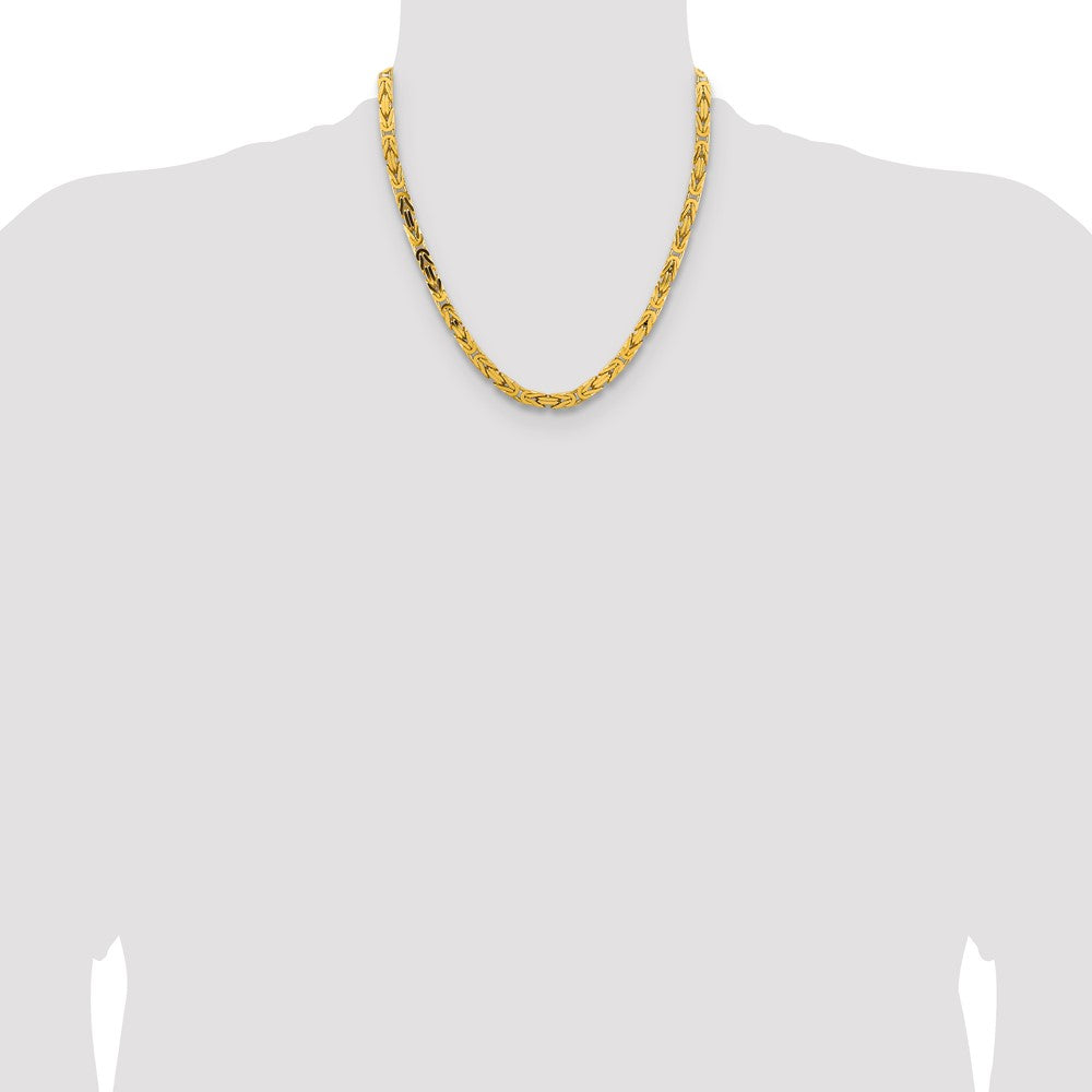 14K 5.25mm Byzantine with Lobster Clasp Chain