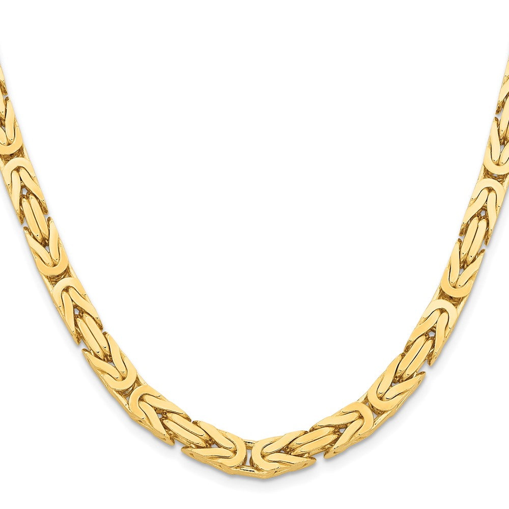 14K 6.5mm Byzantine with Lobster Clasp Chain