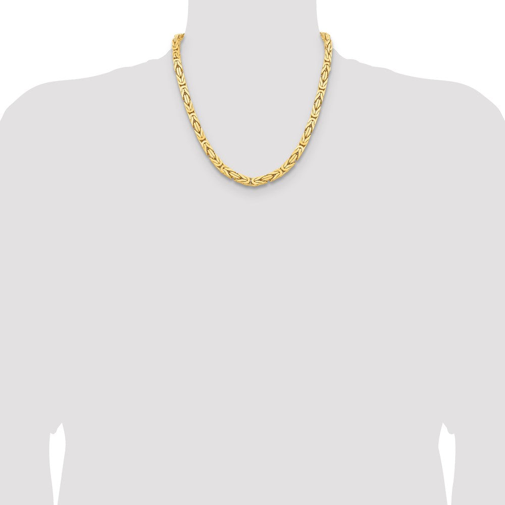 14K 6.5mm Byzantine with Lobster Clasp Chain