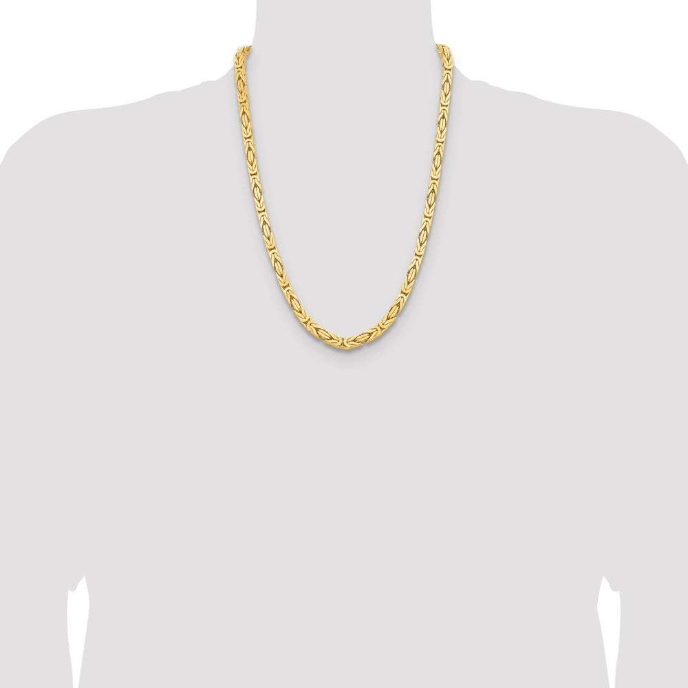 14K 6.5mm Byzantine with Lobster Clasp Chain