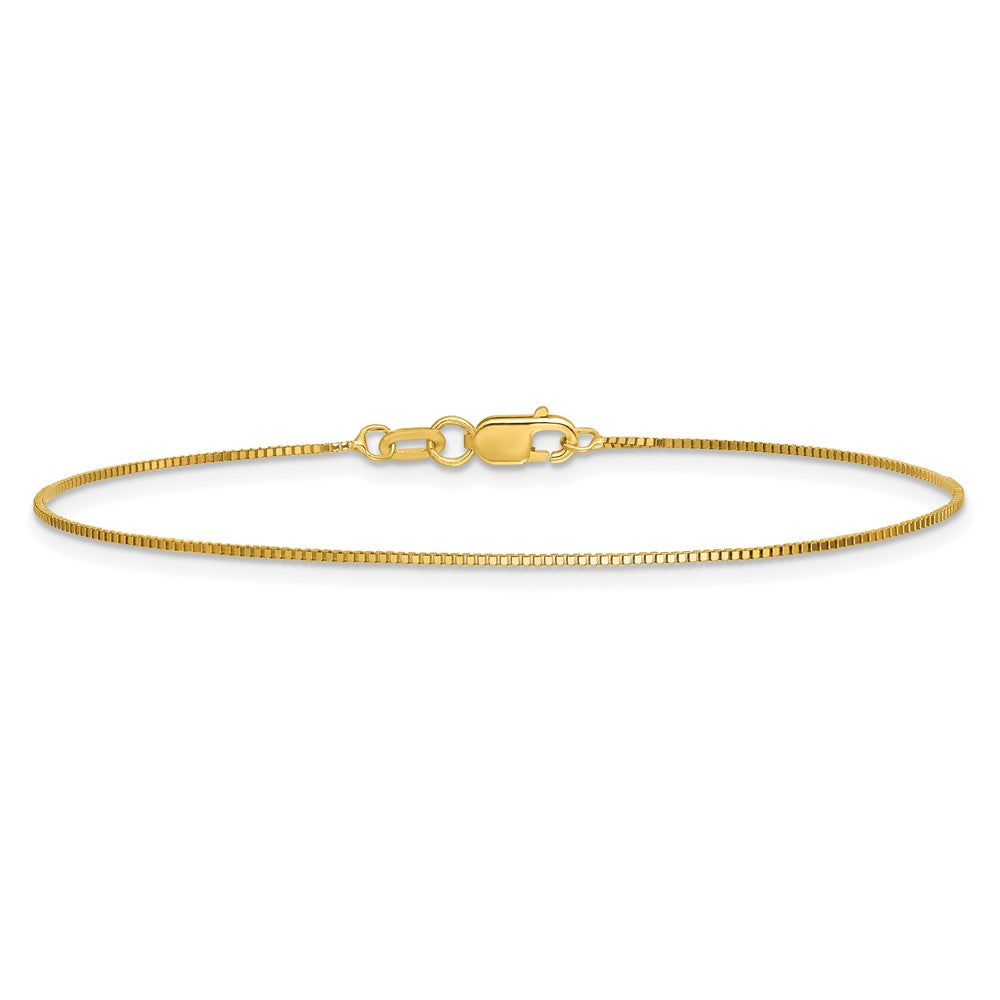 14K .7mm Box with Lobster Clasp Bracelet