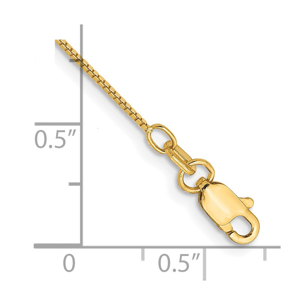 14K .7mm Box with Lobster Clasp Bracelet