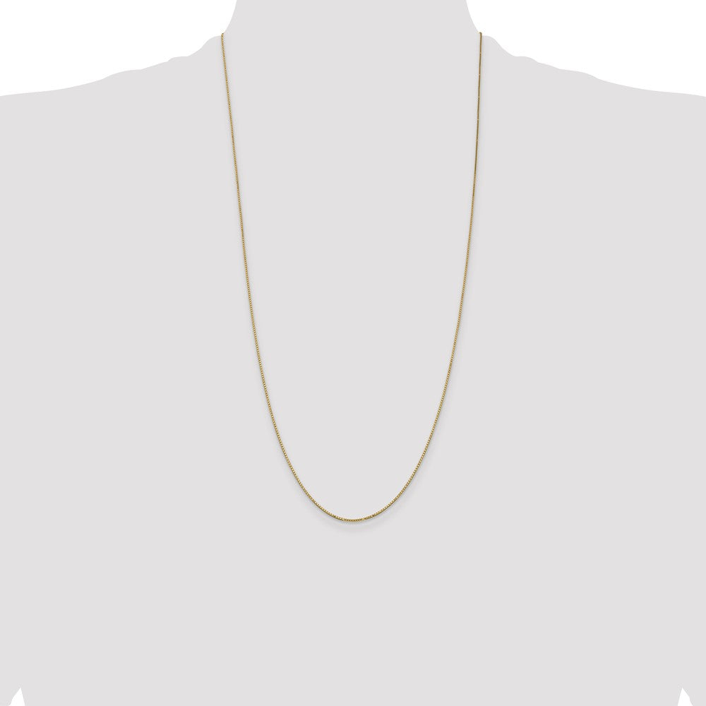 14K .9mm Box with Spring Ring Clasp Chain