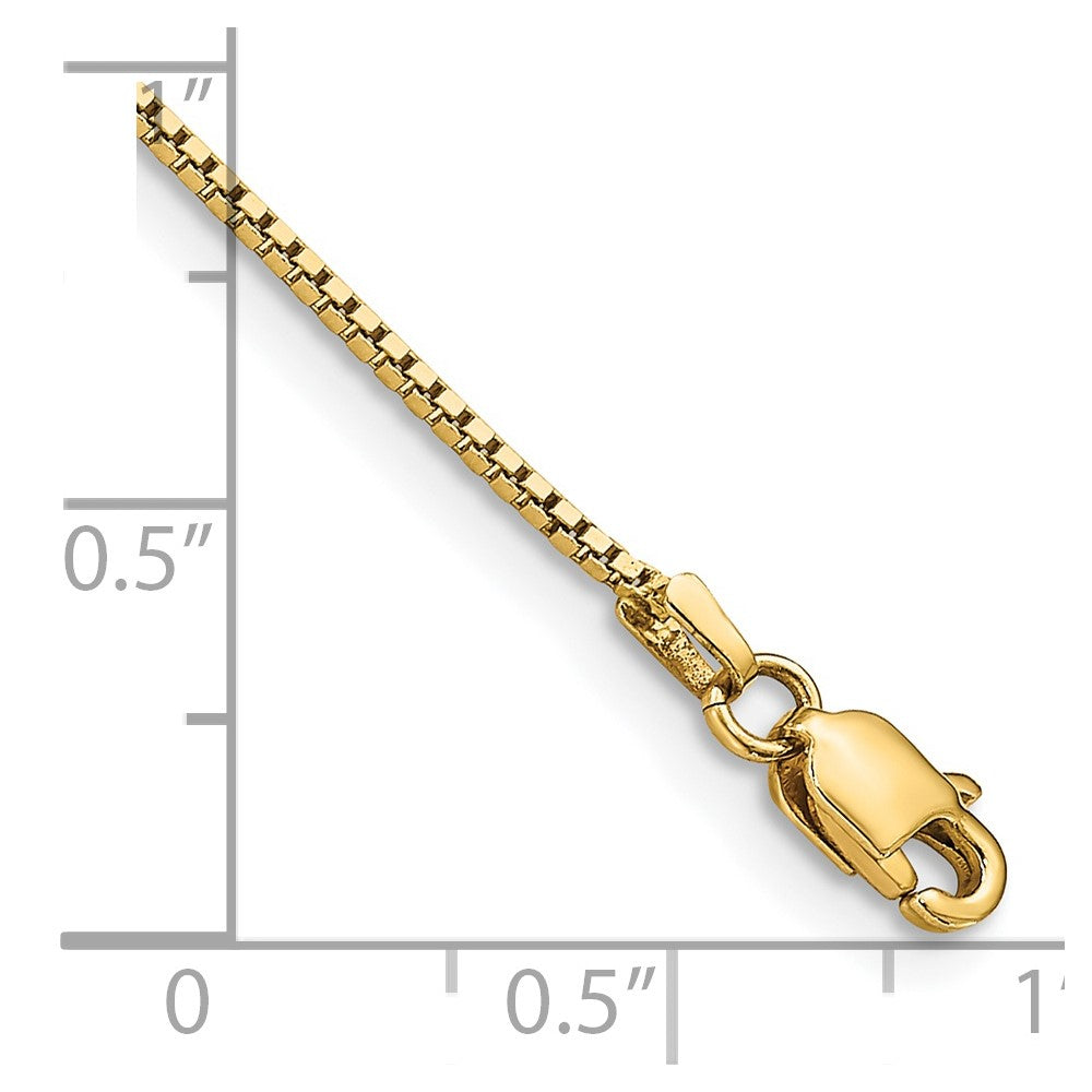 14K .95mm Box with Lobster Clasp Anklet