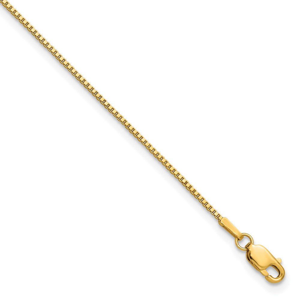14K 1.05mm Box with Lobster Clasp Anklet