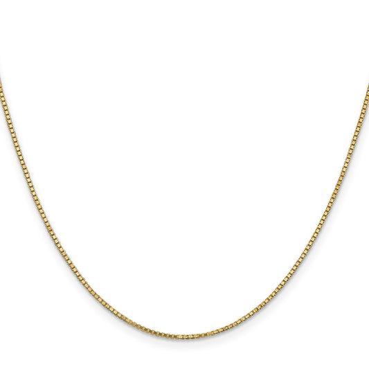 14K 1.1mm Box with Lobster Clasp Chain