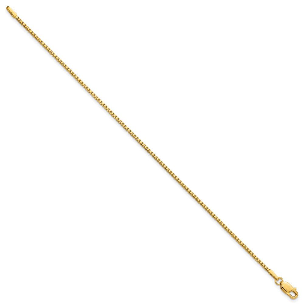 14K 1.5mm Box with Lobster Clasp Bracelet