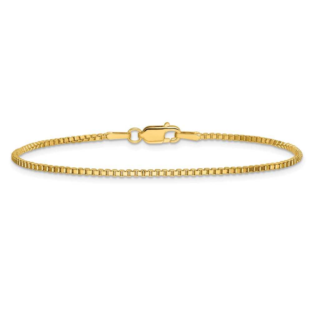 14K 1.5mm Box with Lobster Clasp Bracelet