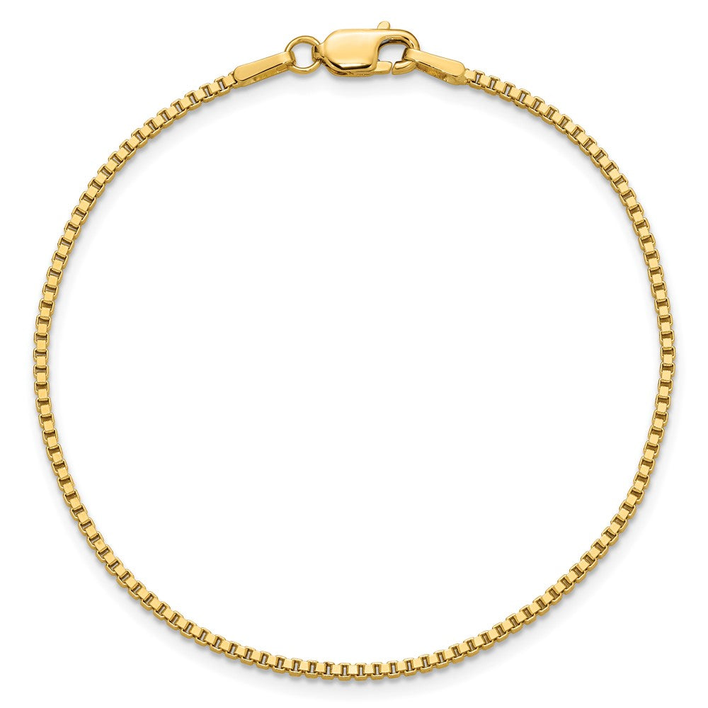 14K 1.5mm Box with Lobster Clasp Bracelet