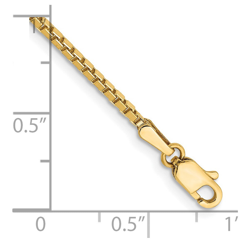 14K 1.5mm Box with Lobster Clasp Bracelet