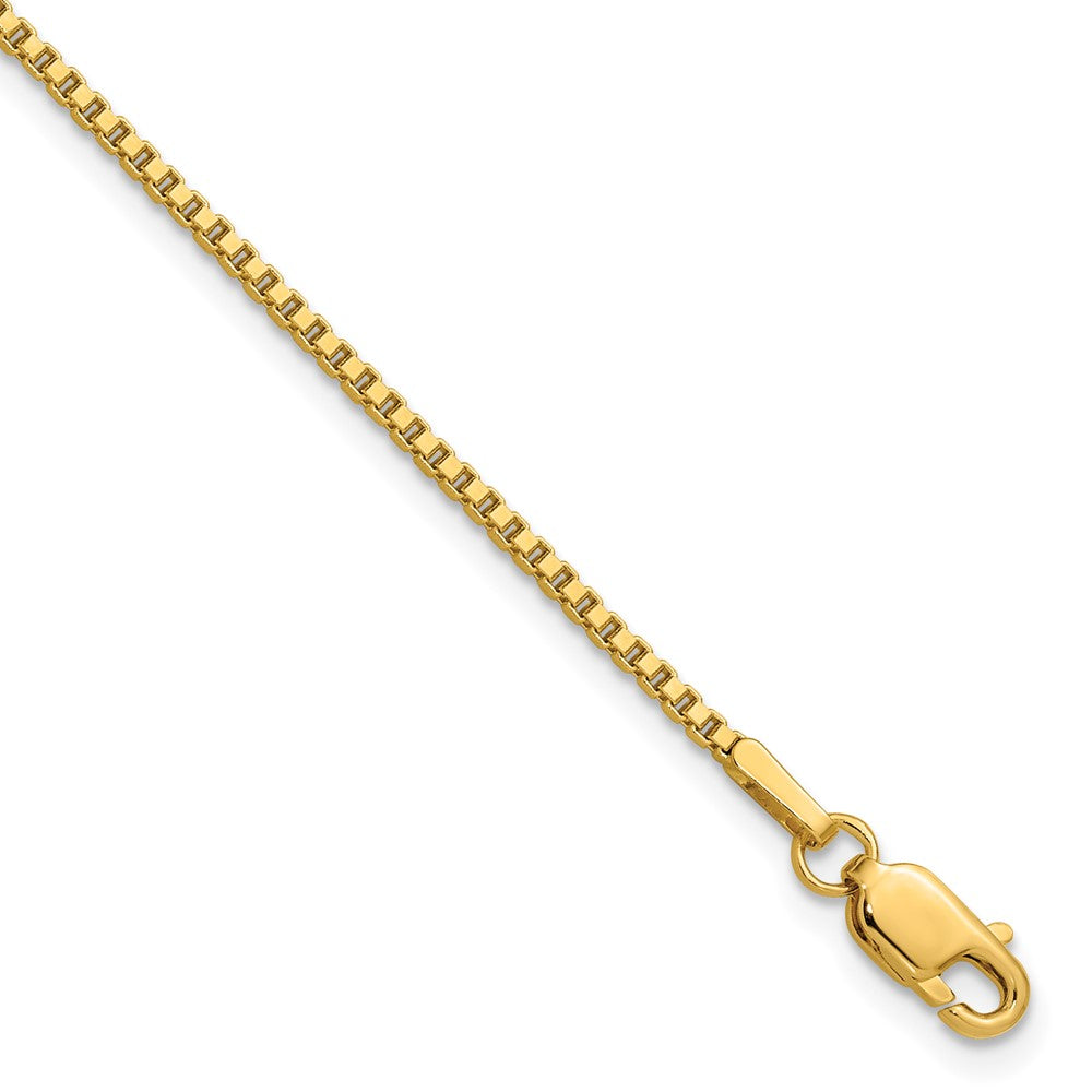 14K 1.5mm Box with Lobster Clasp Bracelet