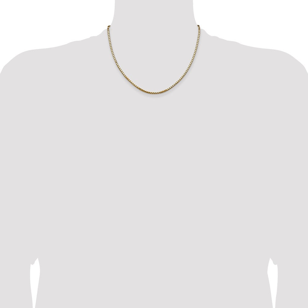 14K 2.5mm Box with Lobster Clasp Chain