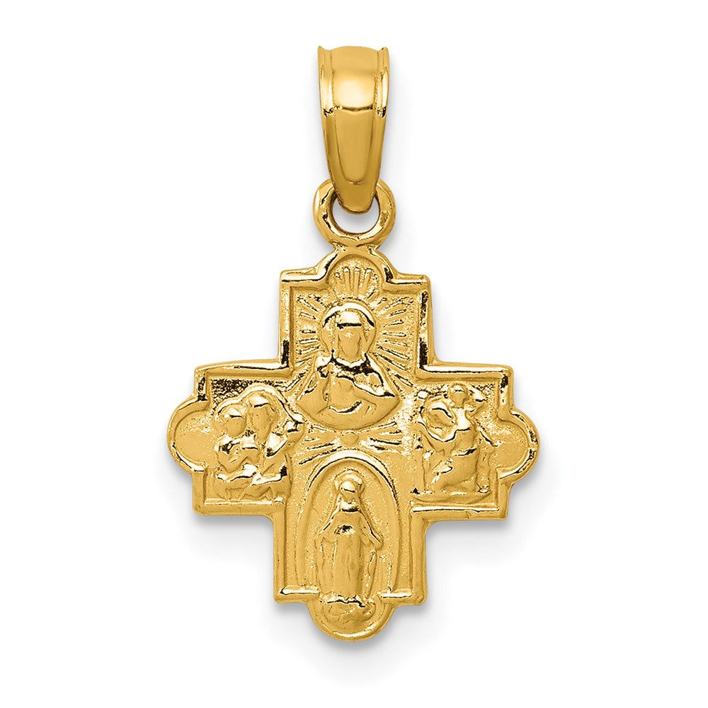 14k Miniature Four-Way Medal Pendant