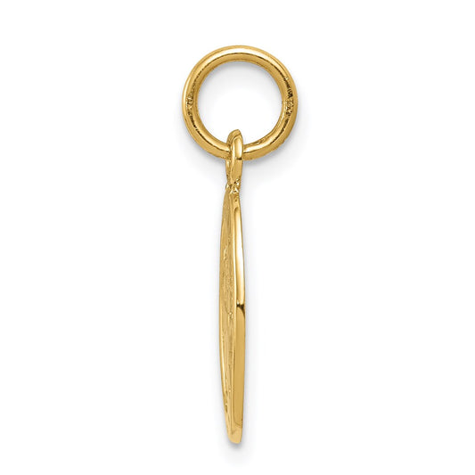 14k Polished Small Saint Christopher Medal Oval Charm