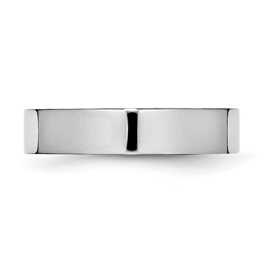 Chisel Cobalt Flat Polished 5mm Band