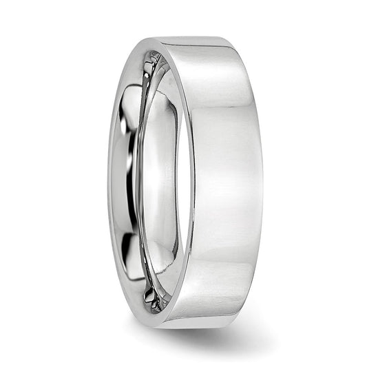 Chisel Cobalt Flat Polished 6mm Band