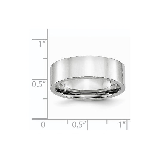 Chisel Cobalt Flat Polished 7mm Band