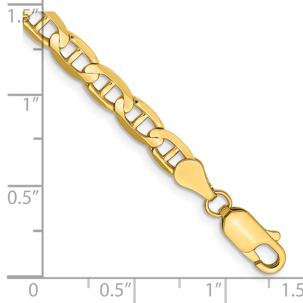 14K 4.5mm Concave Anchor with Lobster Clasp Chain