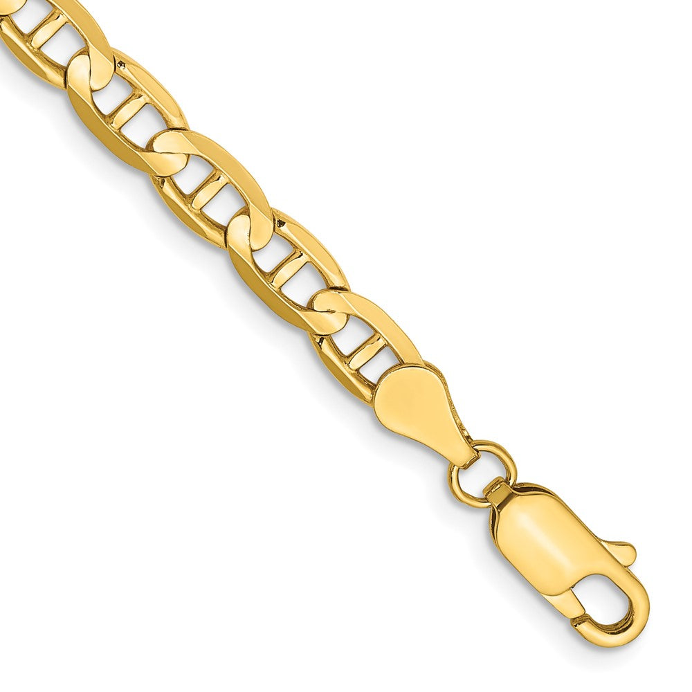 14K 4.5mm Concave Anchor with Lobster Clasp Chain
