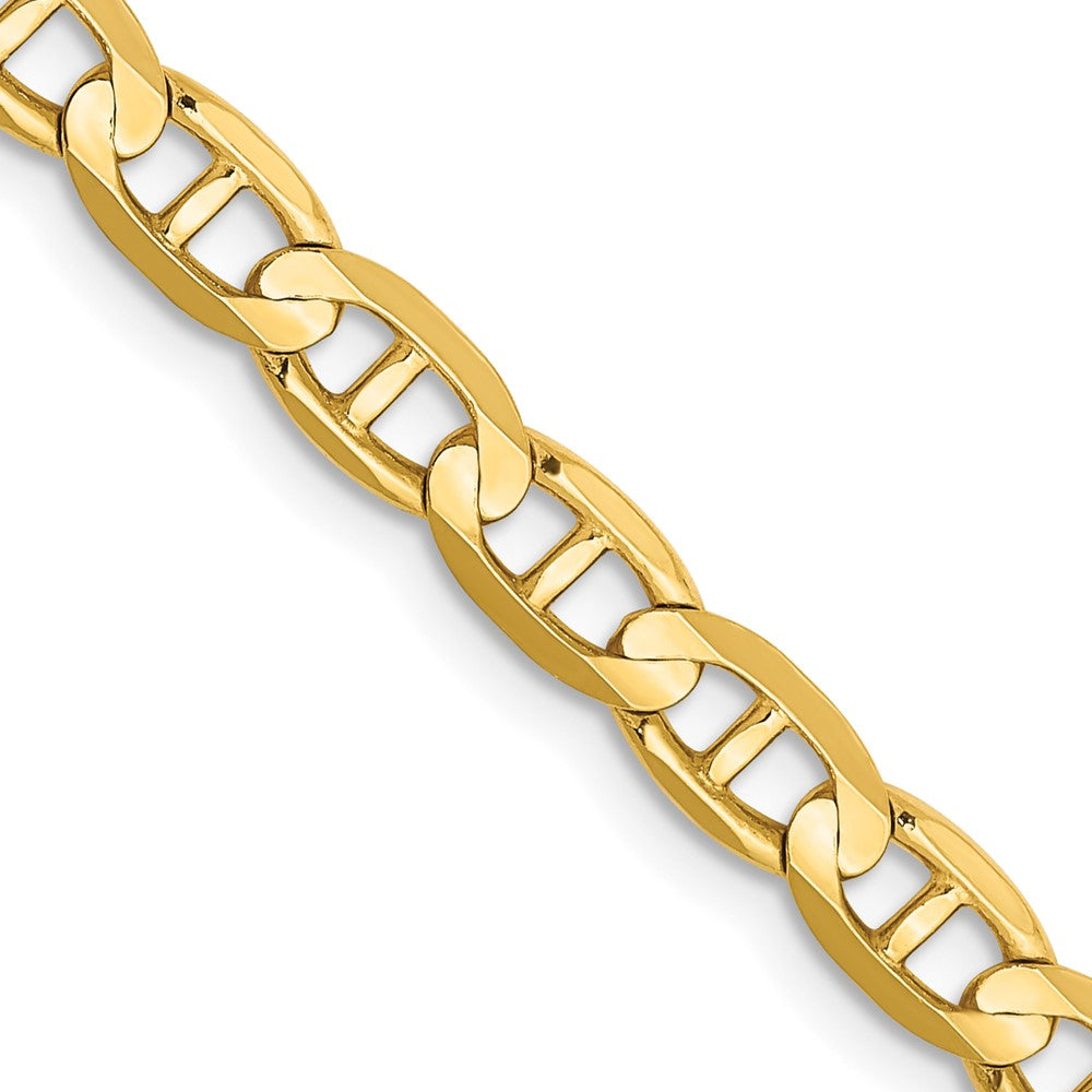 14K 4.5mm Concave Anchor with Lobster Clasp Chain