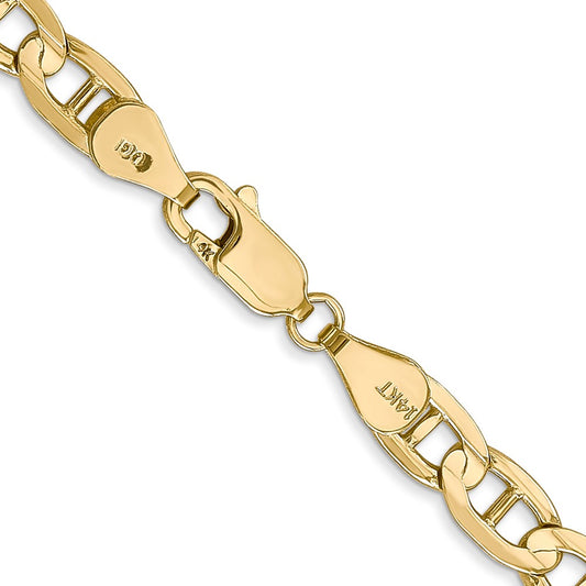 14K 5.25mm Concave Anchor with Lobster Clasp Chain